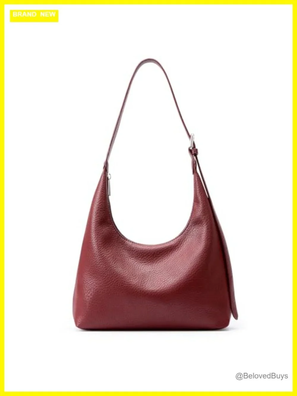 Vegan Leather Zipper Shoulder Hobo Bag Crossbody Tote Purse
